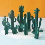 12-in-1-Miniatur-Strand-Papierschnitt-Kaktus-Sandstrand-Landschaftsdekoration-Fotografie-Requisiten, Cactus (Green), Cactus (Brown)