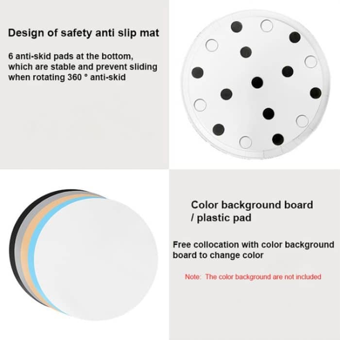 52 cm ferngesteuerter elektrischer rotierender Drehteller-Displayständer, Videoaufnahme-Requisiten-Plattenspieler, Plug-in-Stromversorgung, 52cm, Plug-in Power,US Plug, 52cm, Plug-in Power,EU Plug, 52cm, Plug-in Power,AU Plug, 52cm, Plug-in Power,UK Pl... – Bild 7