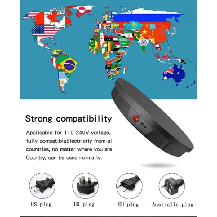 52 cm ferngesteuerter elektrischer rotierender Drehteller-Displayständer, Videoaufnahme-Requisiten-Plattenspieler, Plug-in-Stromversorgung, 52cm, Plug-in Power,US Plug, 52cm, Plug-in Power,EU Plug, 52cm, Plug-in Power,AU Plug, 52cm, Plug-in Power,UK Pl... – Bild 10
