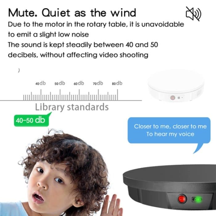 52 cm ferngesteuerter elektrischer rotierender Plattenspieler-Displayständer, Videoaufnahme-Requisiten-Plattenspieler, Ladeleistung, 52cm, Charging Power,US Plug, 52cm, Charging Power,EU Plug, 52cm, Charging Power,AU Plug, 52cm, Charging Power,UK Plug... – Bild 8