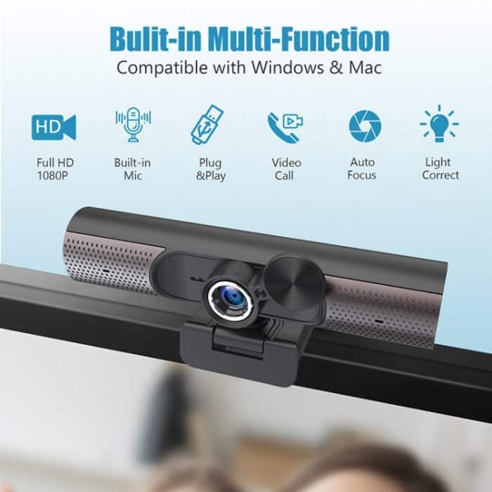 HY33 1080P HD USB-Computer-Webcam, With Speaker, without Speaker – Bild 5