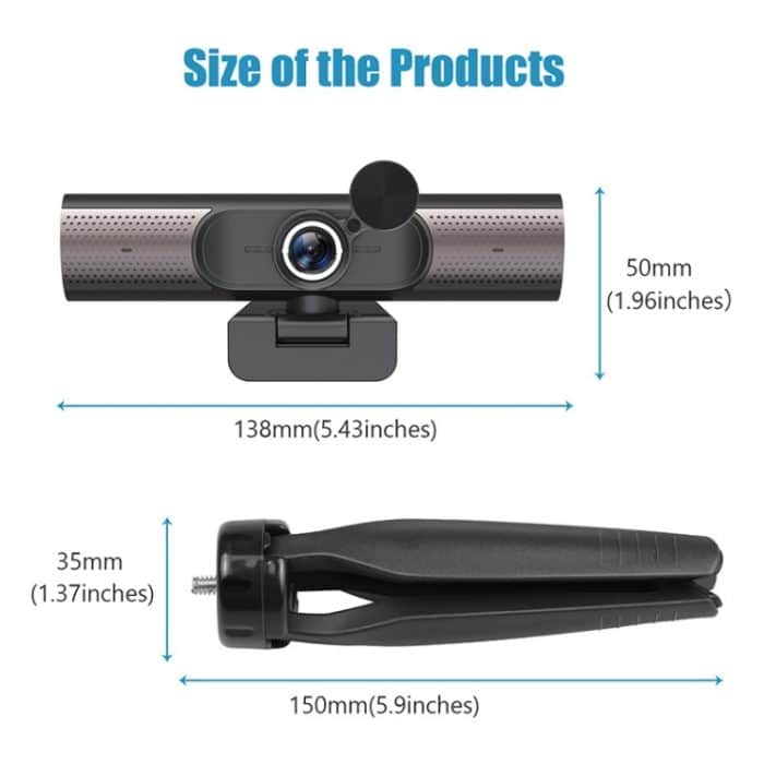 HY33 1080P HD USB-Computer-Webcam, With Speaker, without Speaker – Bild 10