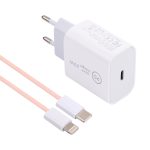 SDC-20W PD USB-C/Typ-C Reiseladegerät + 1 m 12W USB-C/Typ-C auf 8-poliges Datenkabel-Set,, EU Plug, US Plug – Bild 2