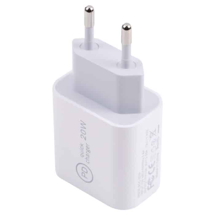 SDC-20W PD USB-C/Typ-C Reiseladegerät + 1 m 20W USB-C/Typ-C auf 8-poliges Datenkabel-Set,, EU Plug, US Plug – Bild 4
