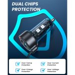 JOYROOM JR-CL07 3 in 1 55W PD USB-C / Typ-C + USB-Schnittstelle Autoladegerät mit USB-C / Typ-C Federdatenkabel, JR-CL07 – Bild 4