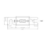 5 Stück 100 A vergoldete große Forkbolt-Auto-ANL-Sicherung, 100A – Bild 5