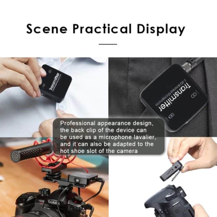 AY123 2.4G Wireless Lavalier Zweikanal-Übertragungsmikrofon – Bild 7