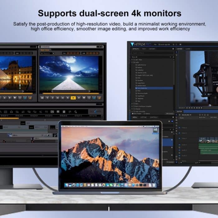 20 Gbit/s USB 4 USB-C/Typ-C-Stecker auf USB-C/Typ-C-Stecker, geflochtenes Datenkabel, 0.5m, 1m, 1.5m, 2m, 3m – Bild 4