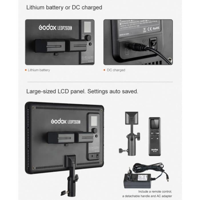Godox LEDP260C LED-Video-Shoot-Licht – Bild 7