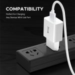IVON AD-35 2-in-1 18 W QC3.0 USB-Port-Reiseladegerät + 1 m USB-auf-Micro-USB-Datenkabel-Set,, EU Plug, US Plug – Bild 4