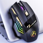 iMICE GW-X7 2.4G + Bluetooth Dual Mode 7-Tasten leise wiederaufladbare kabellose Gaming-Maus mit bunten RGB-Lichtern, GW-X7 2.4G + Bluetooth – Bild 3