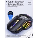 iMICE GW-X7 2.4G + Bluetooth Dual Mode 7-Tasten leise wiederaufladbare kabellose Gaming-Maus mit bunten RGB-Lichtern, GW-X7 2.4G + Bluetooth – Bild 7