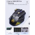 iMICE GW-X7 2.4G + Bluetooth Dual Mode 7-Tasten leise wiederaufladbare kabellose Gaming-Maus mit bunten RGB-Lichtern, GW-X7 2.4G + Bluetooth – Bild 8