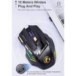 iMICE GW-X7 2.4G + Bluetooth Dual Mode 7-Tasten leise wiederaufladbare kabellose Gaming-Maus mit bunten RGB-Lichtern, GW-X7 2.4G + Bluetooth – Bild 9