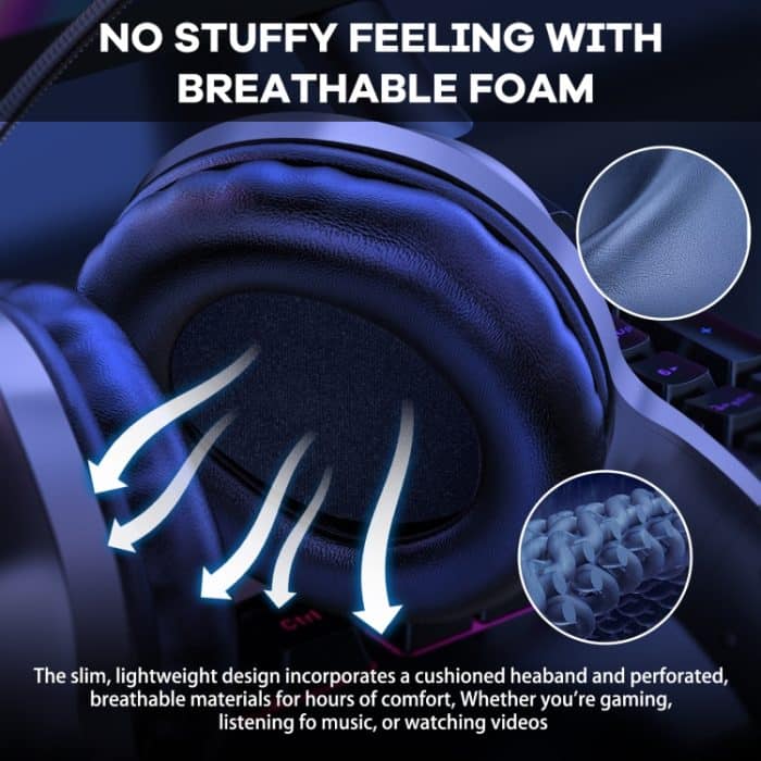 ONIKUMA X7 Pro USB + 3,5 mm RGB-Beleuchtung, kabelgebundenes Gaming-Headset, X7 Pro – Bild 4