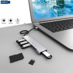 NK-3043H 6 in 1 USB-C / Typ-C bis TF / SD-Kartensteckplatz + USB 3.0 + 3 USB 2.0-Buchse – Bild 5