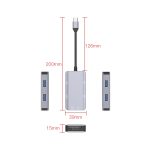 NK-3049 6 in 1 USB-C / Typ-C auf TF / SD-Kartensteckplatz + 4 USB-Buchsenadapter, NK-3049 – Bild 4