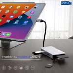 NK-3049H 6 in 1 USB-C / Typ-C auf TF / SD-Kartensteckplatz + USB 3.0 + 3 USB 2.0-Buchsenadapter, NK-3049H – Bild 4