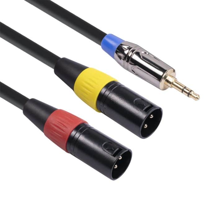 TC194BUXK108YR-30 Audiokabel, 3,5 mm Stecker auf zwei Canon-Stecker, Länge: 3 m – Bild 1