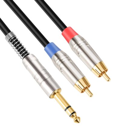 6,35-mm-Stecker auf Dual-RCA-Stecker-Audiokabel, 1.8m, 3m