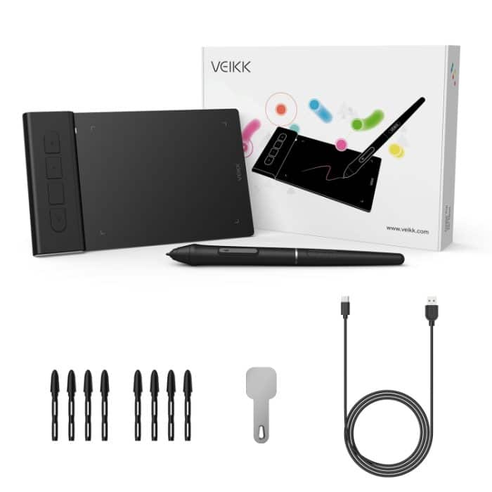 Veikk VK430 4x3 Zoll 8192 Stufen Druckempfindlichkeit Digitales Zeichenbrett – Bild 7