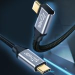 10 Gbit/s USB-C/Typ-C-Stecker gerade auf Stecker-Winkel-Ladedatenübertragungskabel – Bild 2