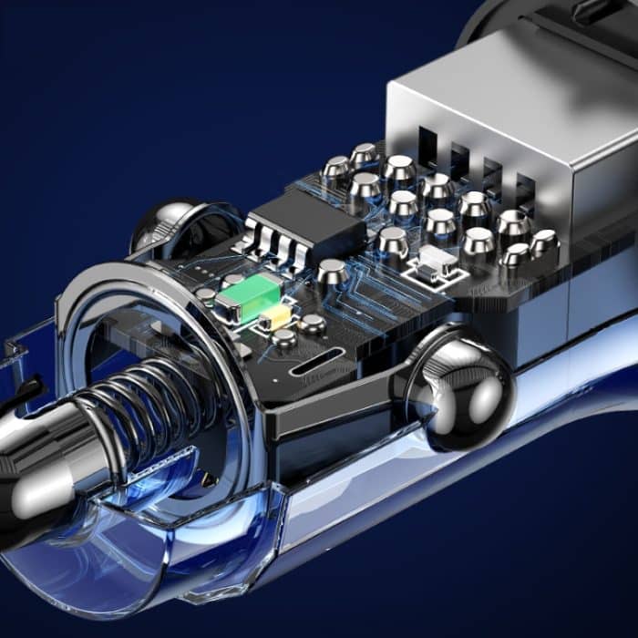 USAMS US-CC162 C31 5V3A Transparentes Dual-USB-Mini-Autoladegerät, C31 – Bild 5