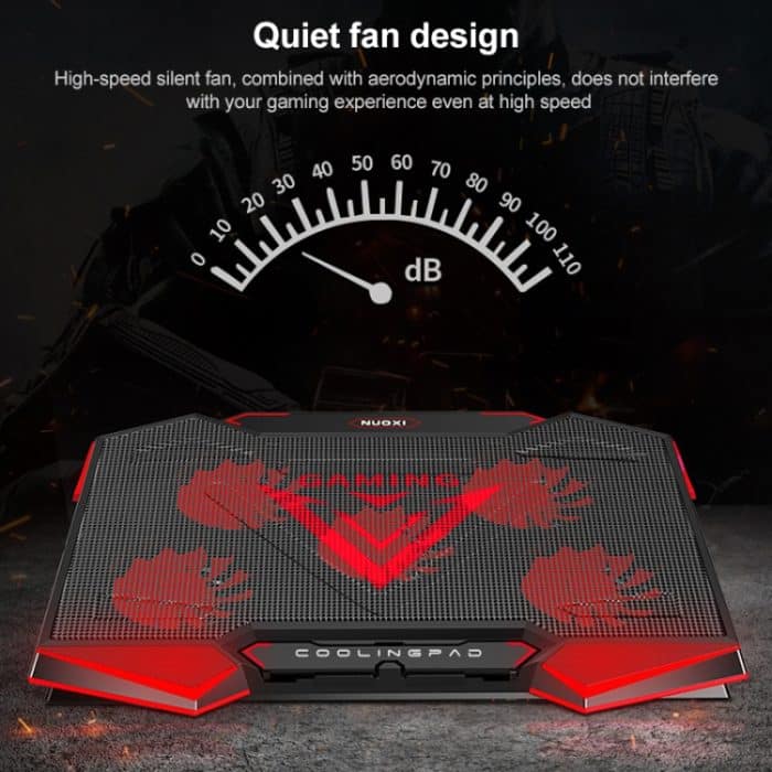 5 Lüfter, 2 USB-Anhebe- und zusammenklappbarer Laptop-Kühlständer – Bild 4