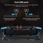 5 Lüfter, 2 USB-Anhebe- und zusammenklappbarer Laptop-Kühlständer – Bild 6