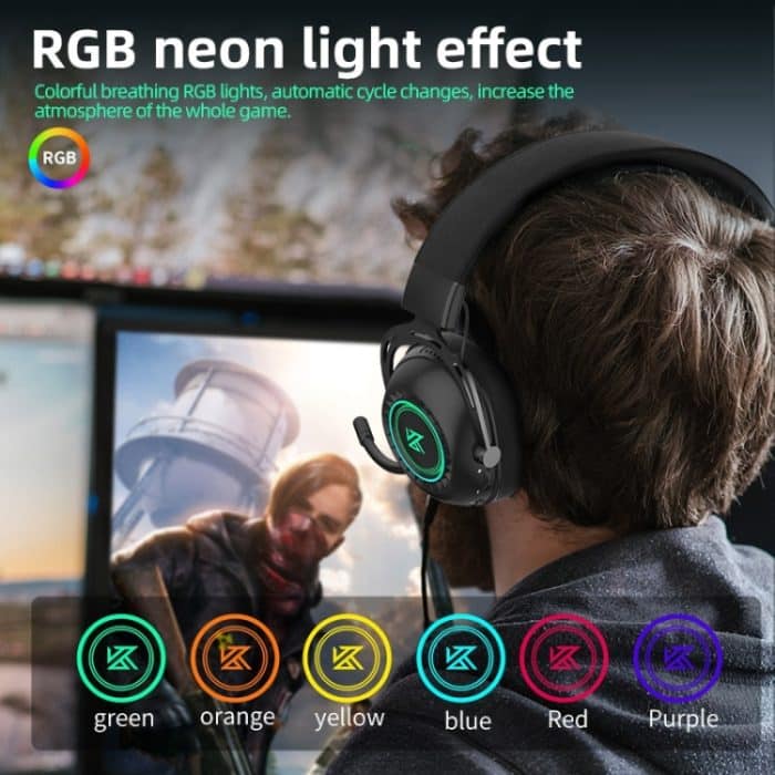 KZ-GP20 Bluetooth/2,4G Dual-Mode-Gaming-Kopfhörer mit RGB-Beleuchtung – Bild 2