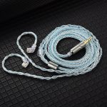 QKZ T1 8-adriges TC-versilbertes 3,5-mm-0,75-mm-2PIN-HIFI-Kopfhörer-Update-Kabel