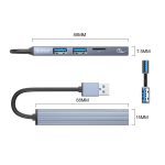 ORICO AH-A12F USB 3.0x1 + USB 2.0x2 + TF-Karte auf USB 3.0 HUB-Adapter, AH-A12F – Bild 2