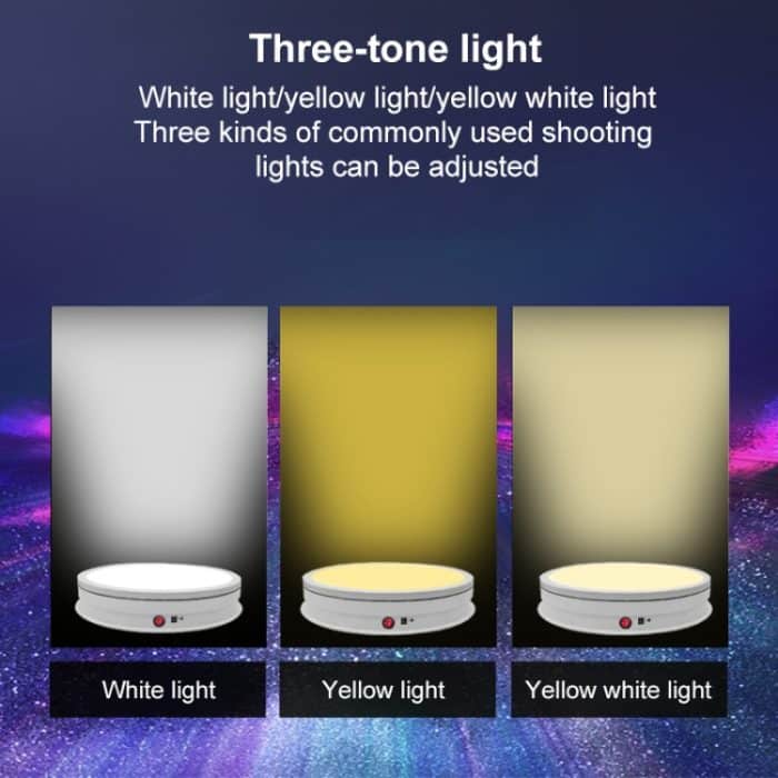 42 cm LED-Licht, elektrisch drehbarer Präsentationsständer, Drehteller, 42cm LED Light, US Plug, 42cm LED Light, EU Plug, 42cm LED Light, UK Plug, 42cm LED Light, AU Plug – Bild 5