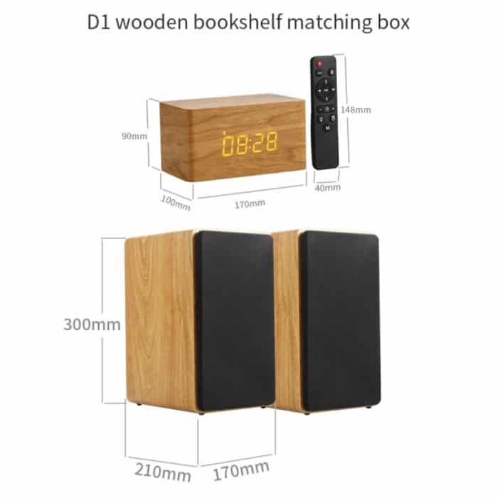 D1 Koaxialkarte Bluetooth-Desktop-Lautsprecher aus Holz – Bild 4