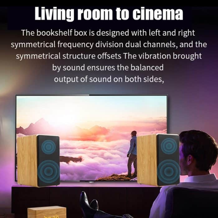 D1 Koaxialkarte Bluetooth-Desktop-Lautsprecher aus Holz – Bild 7