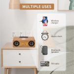K1 Multifunktionaler Desktop-Bluetooth-Lautsprecher aus Holz, kabelloser Lautsprecher – Bild 5