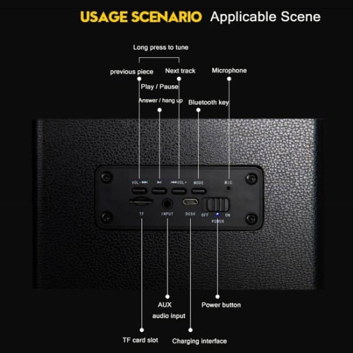 M5 Multifunktionaler Desktop-Bluetooth-Lautsprecher aus Holz, kabelloser Lautsprecher – Bild 3