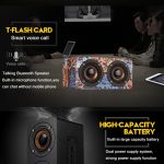 M5 Multifunktionaler Desktop-Bluetooth-Lautsprecher aus Holz, kabelloser Lautsprecher – Bild 4