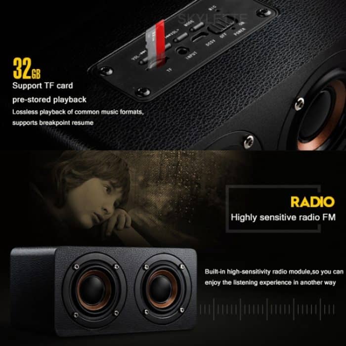 M5 Multifunktionaler Desktop-Bluetooth-Lautsprecher aus Holz, kabelloser Lautsprecher – Bild 6