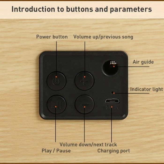 Q2 Subwoofer Drahtloser Bluetooth-Lautsprecher aus Holz – Bild 3