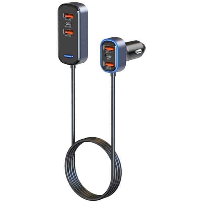 SC05 65,5 W 6 in 1 PD / QC3.0 Fast Charge Erweitertes Autoladegerät – Bild 1