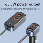 SC05 65,5 W 6 in 1 PD / QC3.0 Fast Charge Erweitertes Autoladegerät – Bild 2