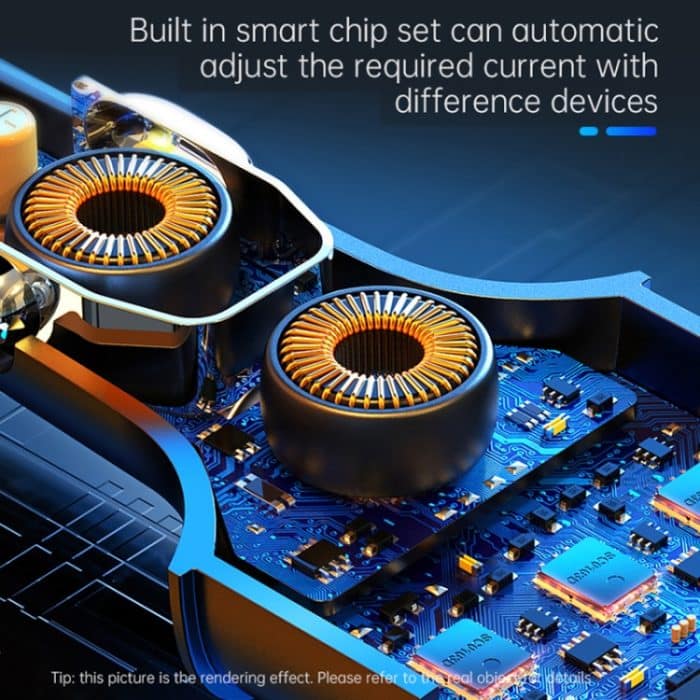 SC05 65,5 W 6 in 1 PD / QC3.0 Fast Charge Erweitertes Autoladegerät – Bild 4