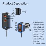 SC05 65,5 W 6 in 1 PD / QC3.0 Fast Charge Erweitertes Autoladegerät – Bild 6