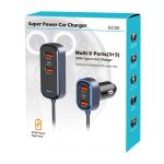 SC05 65,5 W 6 in 1 PD / QC3.0 Fast Charge Erweitertes Autoladegerät – Bild 7