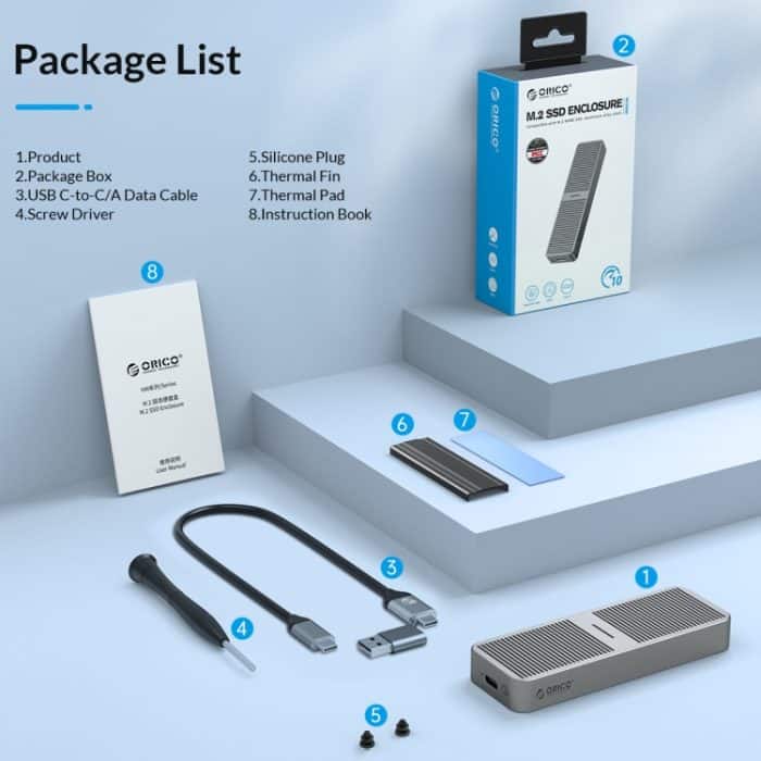 ORICO M.2 NVME 40 Gbit/s SSD-Gehäuse – Bild 7