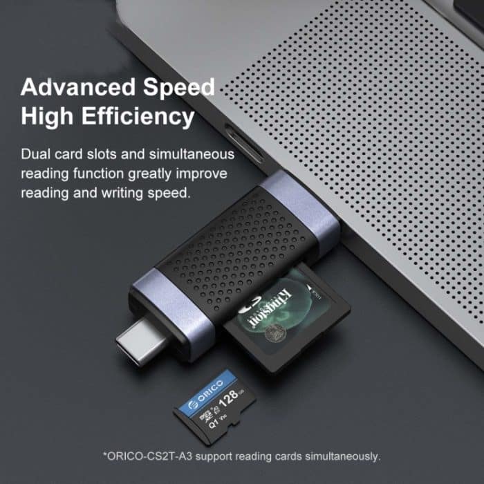 ORICO CS2T-A3 TF/SD Dual Port USB-A3.0 Dual Read Kartenleser, CS2T-A3 – Bild 7