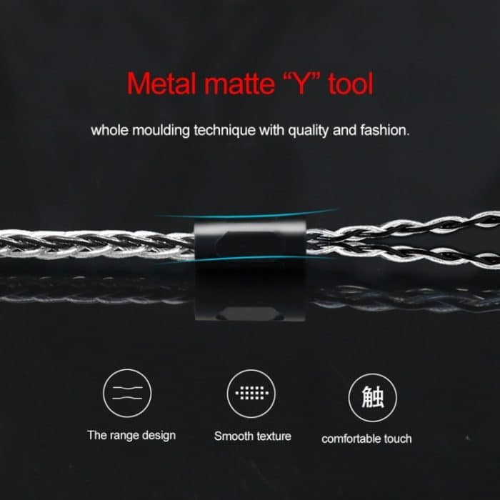 CVJ-CVM 8-adriges TC-versilbertes 3,5-mm-0,75-mm-MMCX-HIFI-Kopfhörer-Update-Kabel, With Mic, Without Mic – Bild 6