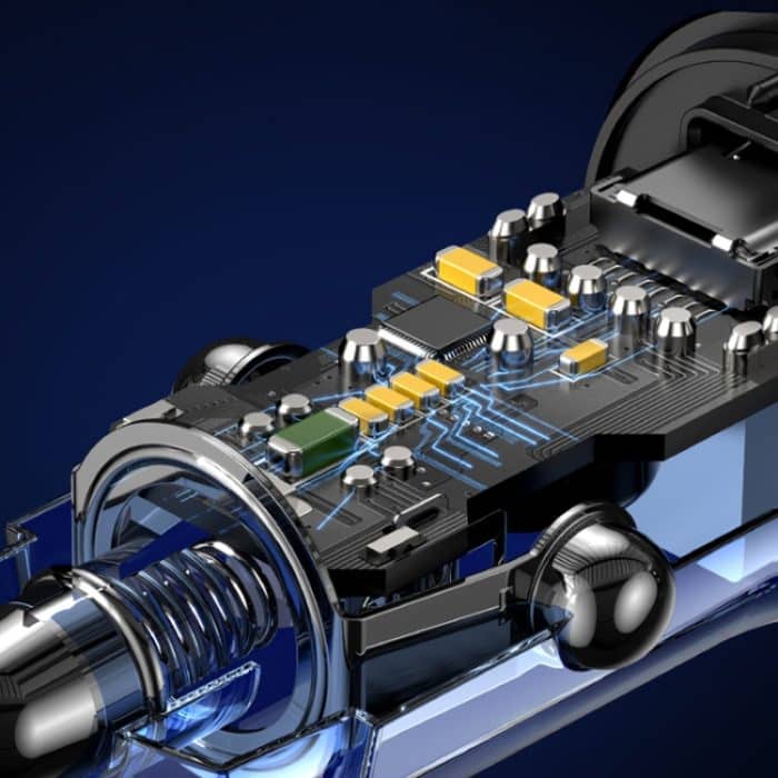 USAMS US-CC164 C32 30W transparentes Mini-Autoladegerät mit zwei Anschlüssen, C32 – Bild 5