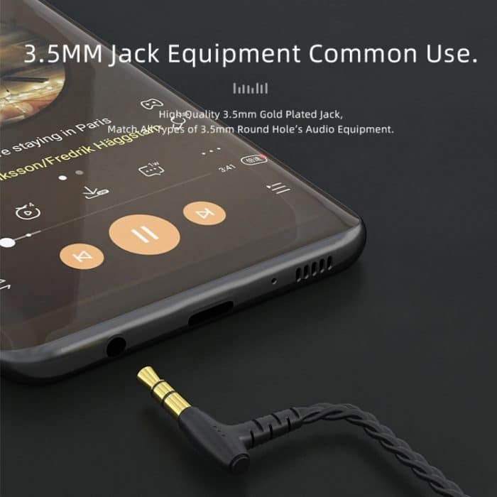 CVJ V2 1,25 m sauerstofffreies Kupfer Original 3,5 mm Winkelstück-Kopfhörerkabel, 0.75mm No Mic, 0.78mm No Mic, MMCX No Mic, 0.75mm with Mic, 0.78mm with Mic, MMCX with Mic – Bild 4